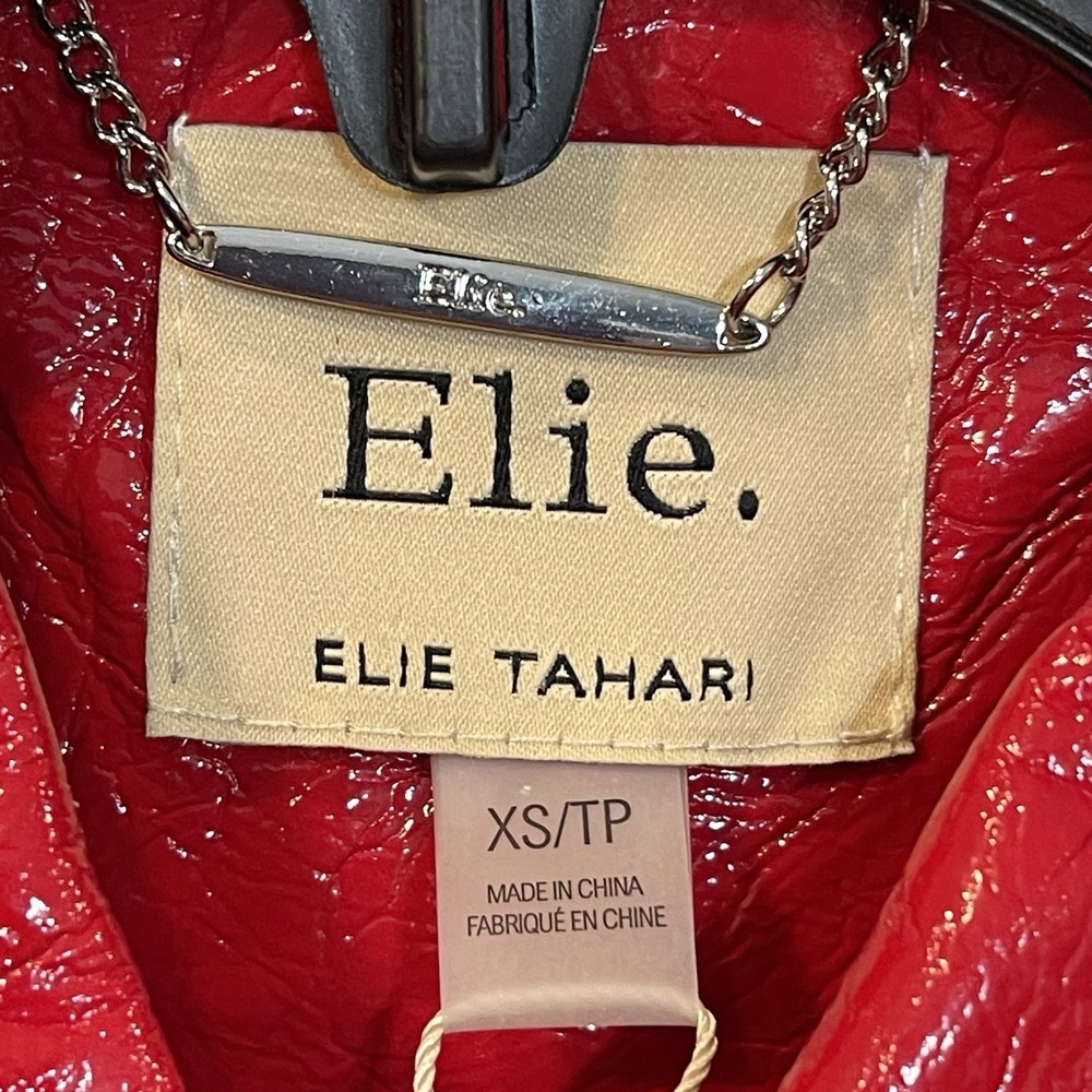Elie Tahari Women's XS Faux Leather Lightweight Maxi Shirt Jacket Coat‎ - Picture 8 of 14